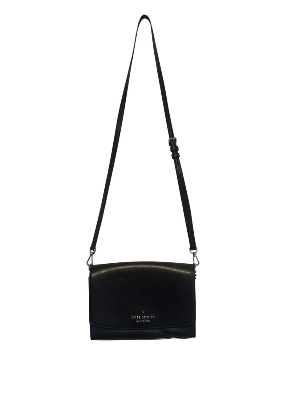 Kate Spade New York Black Saffiano Leather Crossbody